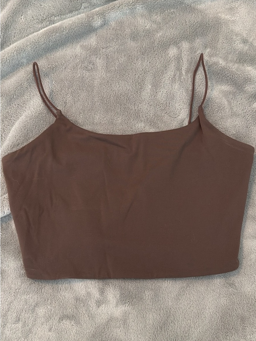 Garage Brown Spaghetti Strap Crop Camisole
